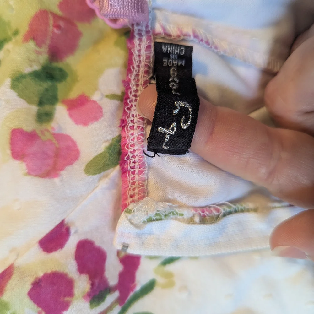 Floral Pink and Green Women's Dress - Picture 4 of 5